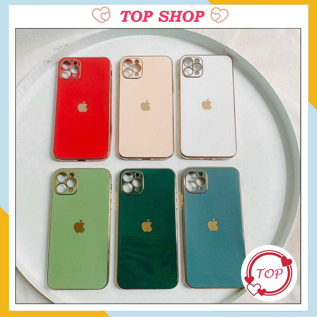 [ĐỘ iP12] Ốp lưng iPhone - Nhựa dẻo - Viền Bóng - Khoét lỗ bảo vệ Camera - Thiết kế viền vuông giống iP12