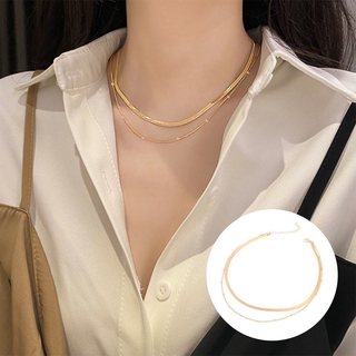 Vòng cổ hợp kim 2 tầng cá tính