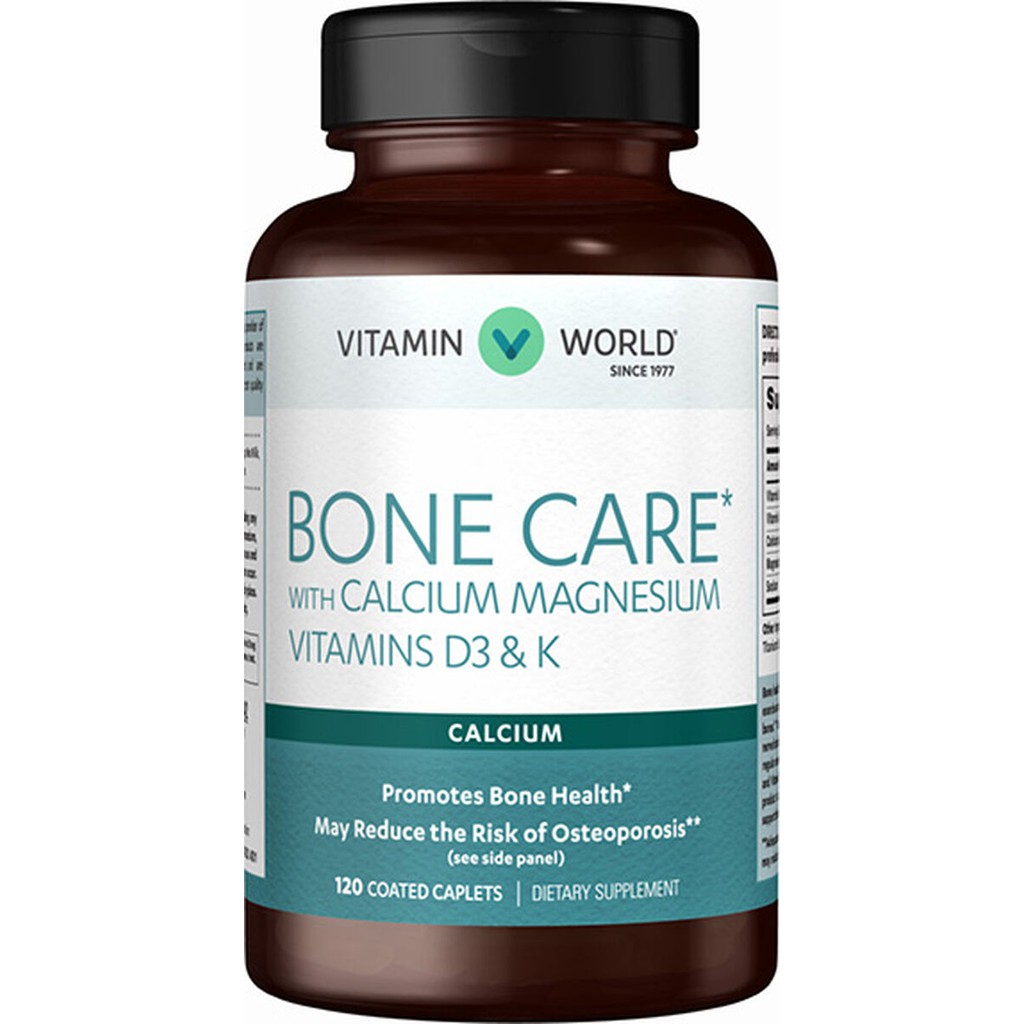 Bone Care with Calcium Magnesium Vitamins D3 & K 120 viên của Mỹ