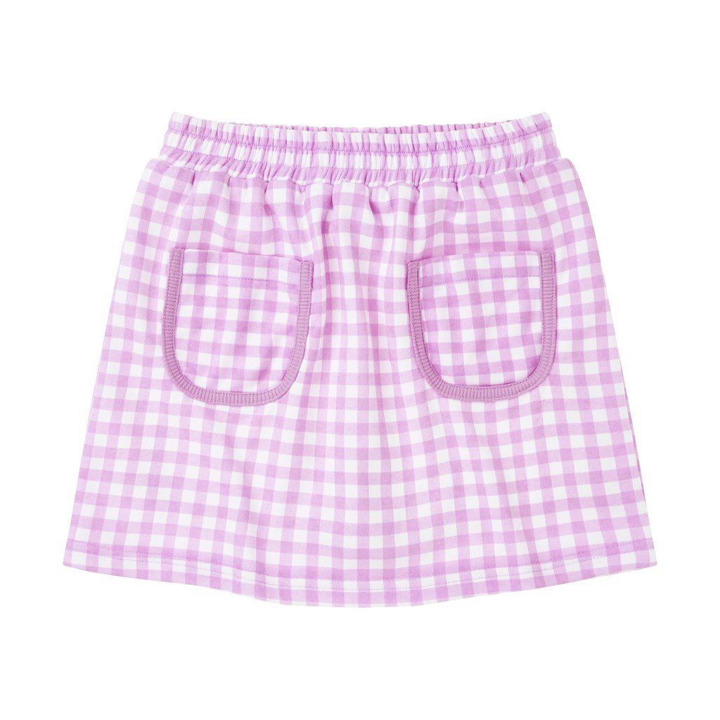 Usthebasic - Chân váy nữ kẻ sọc French Terry Gingham Skirt