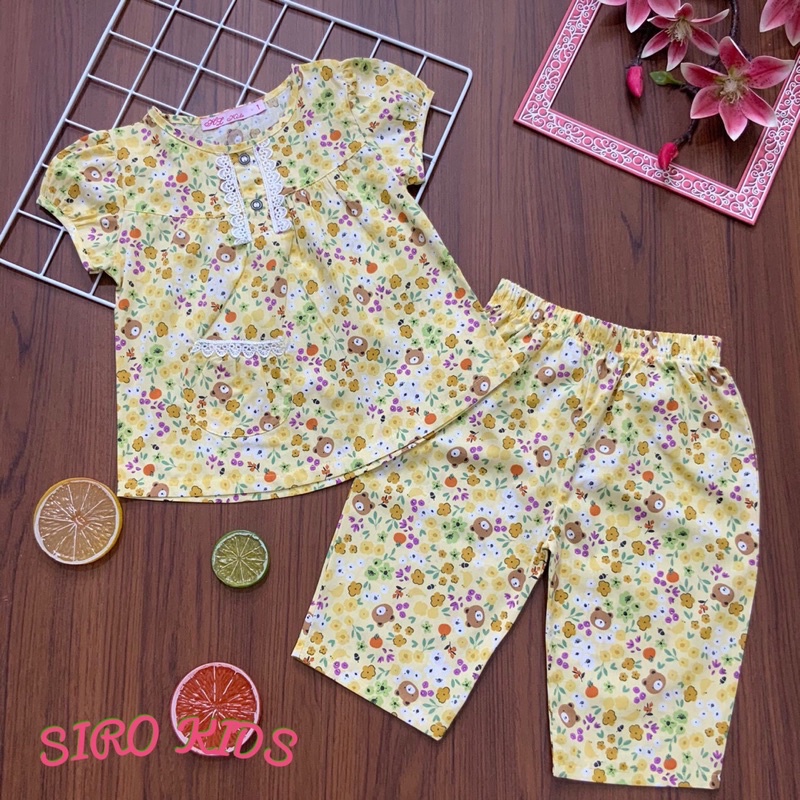 Đồ bộ bé gái chất vải kate cotton mềm mát thấm hút mồ hôi