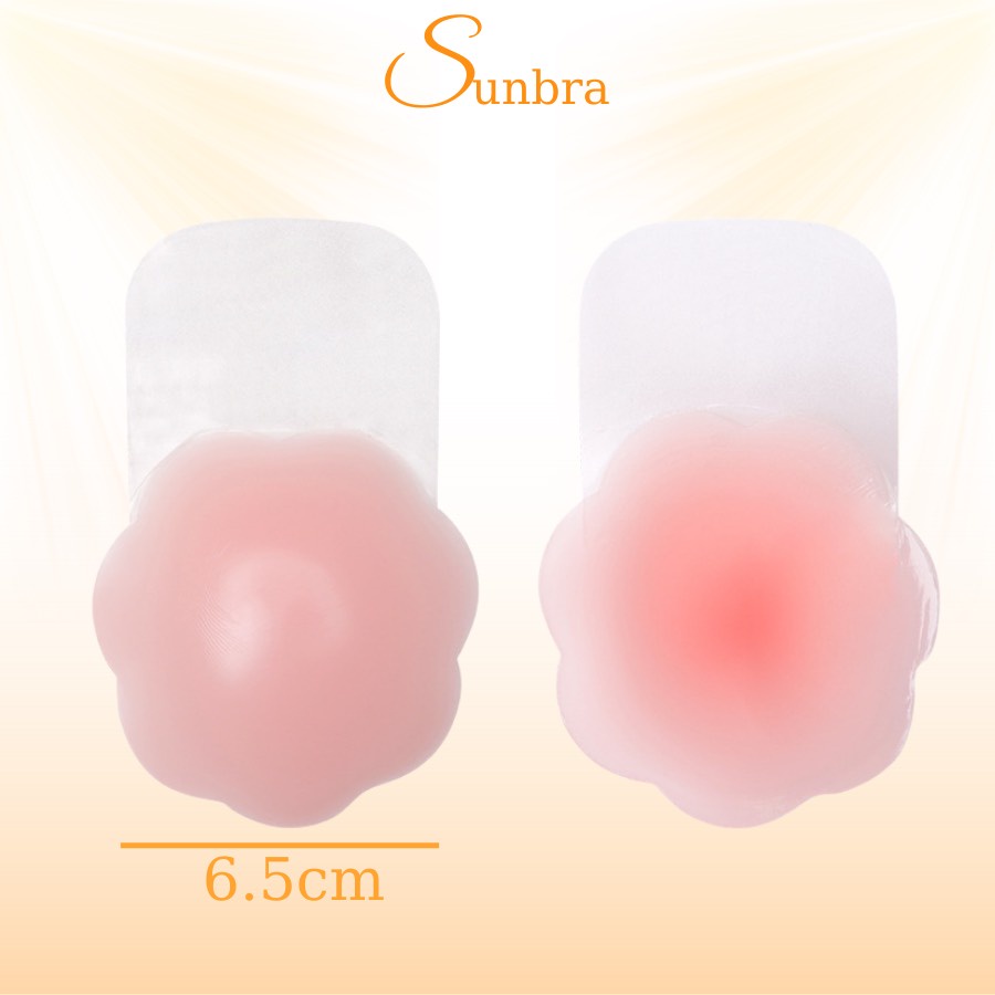 Miếng dán ngực silicon kéo trong suốt nâng ngực siêu bám dính SUNBRA 2002