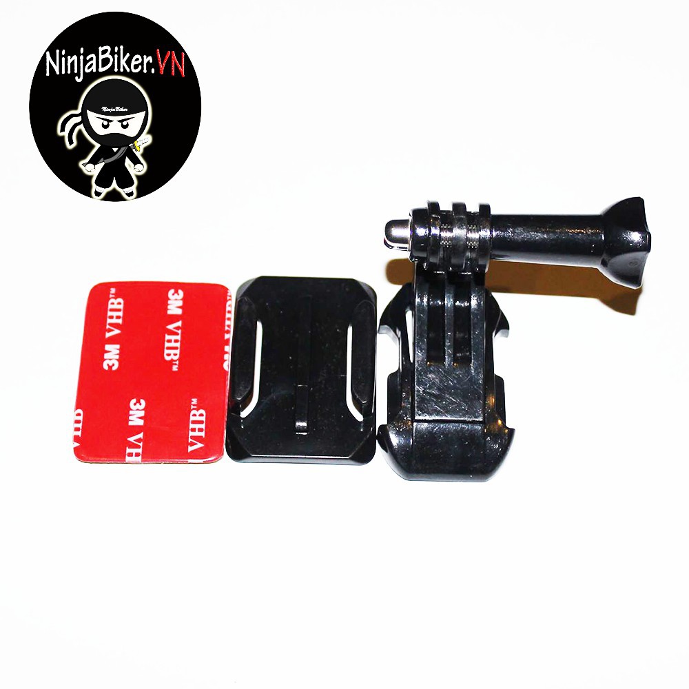 Bộ chữ J, gắn camera lên nón, mount gắn cằm, phụ kiện camera hành trình+Tặng keo dán 3M