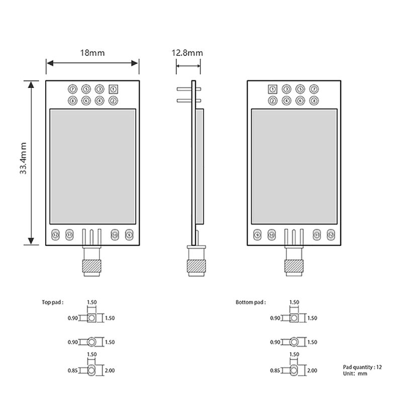 Mạch Ăng-Ten Không Dây E01-Ml01Dp5 Spi Nrf24L01P 2.4ghz 100mw Sma Itf24L01-P Rf | BigBuy360 - bigbuy360.vn