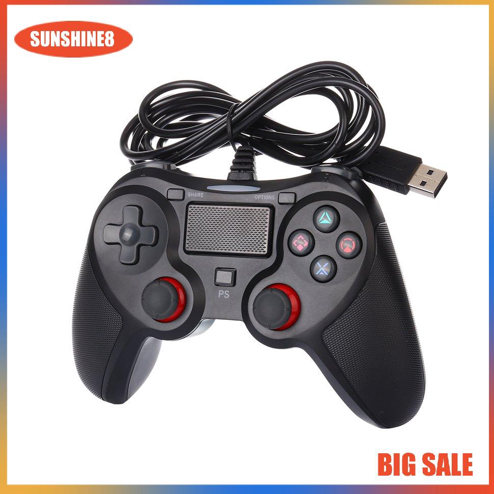 0414) Tay Cầm Chơi Game Có Dây Usb Cho Ps 4 / Ps4 Slim / Ps4 Pro / Ps 3