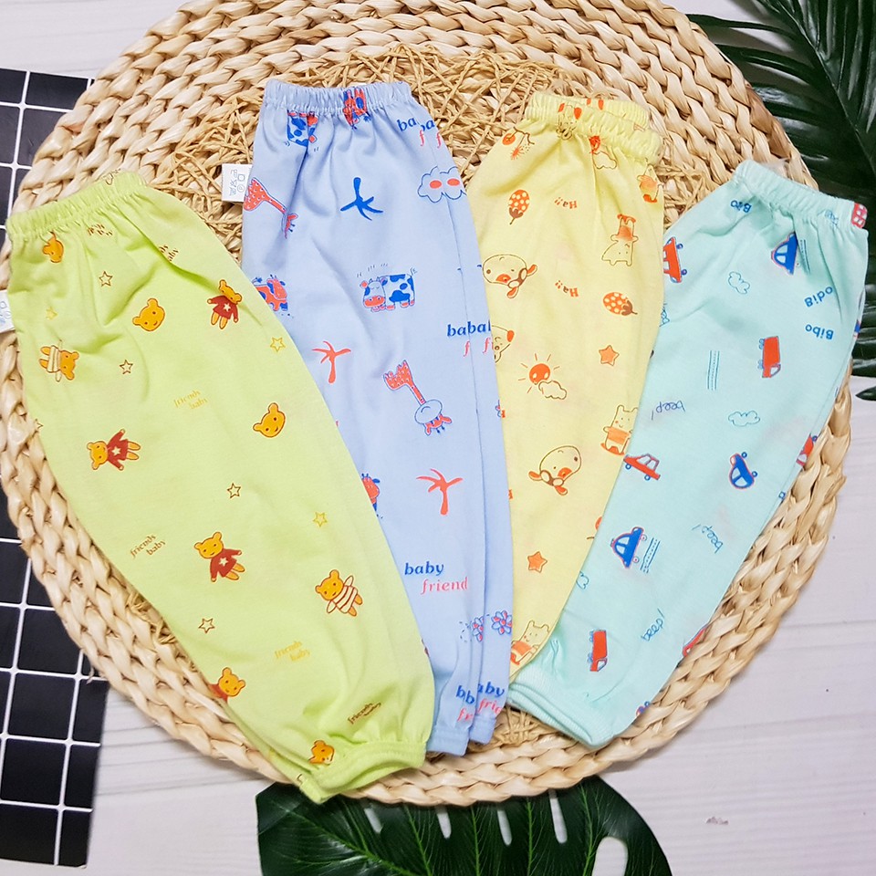 Quần Dài Sơ Sinh Hình Gấu 100% Cotton Ngộ Nghĩnh Cho Bé Dưới 6.5kg