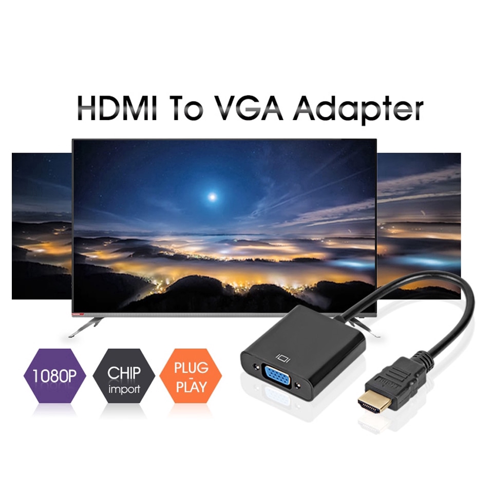 Cáp chuyển đổi từ cổng HDMI đực sang VGA cái