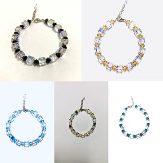 Lắc tay pha lê Swarovski vuông 6ly