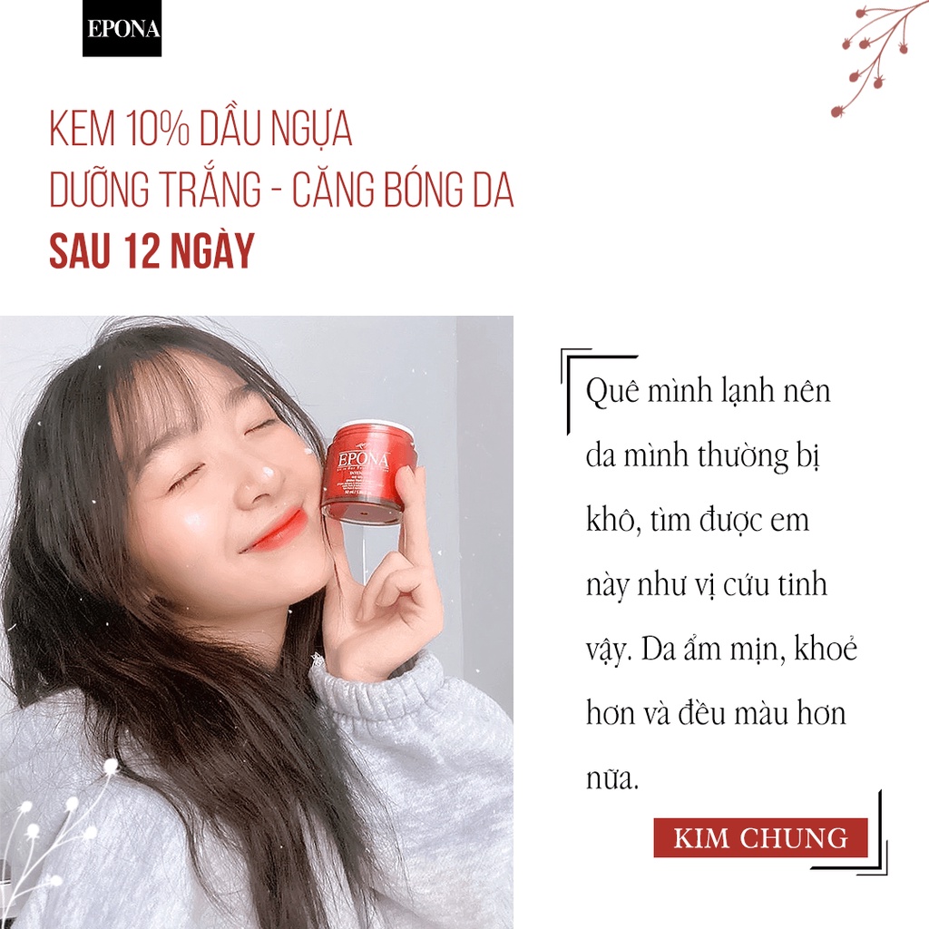 Combo Kem Nâng Tone, Dưỡng Da Căng Bóng Chống Lão Hóa Epona 50ml