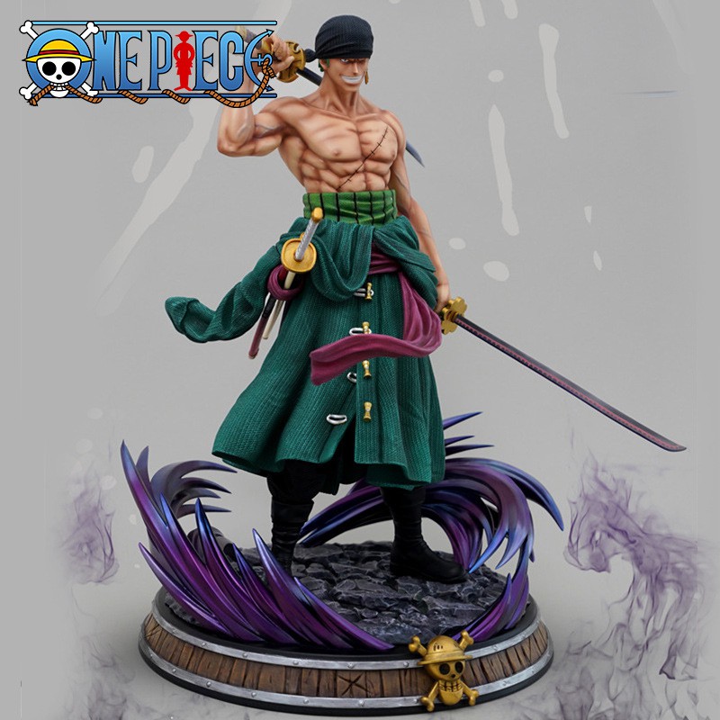 Mô hình Zoro tam kiếm cao cấp ( có phụ kiện thay thế) Bản 22cm - OnePiece