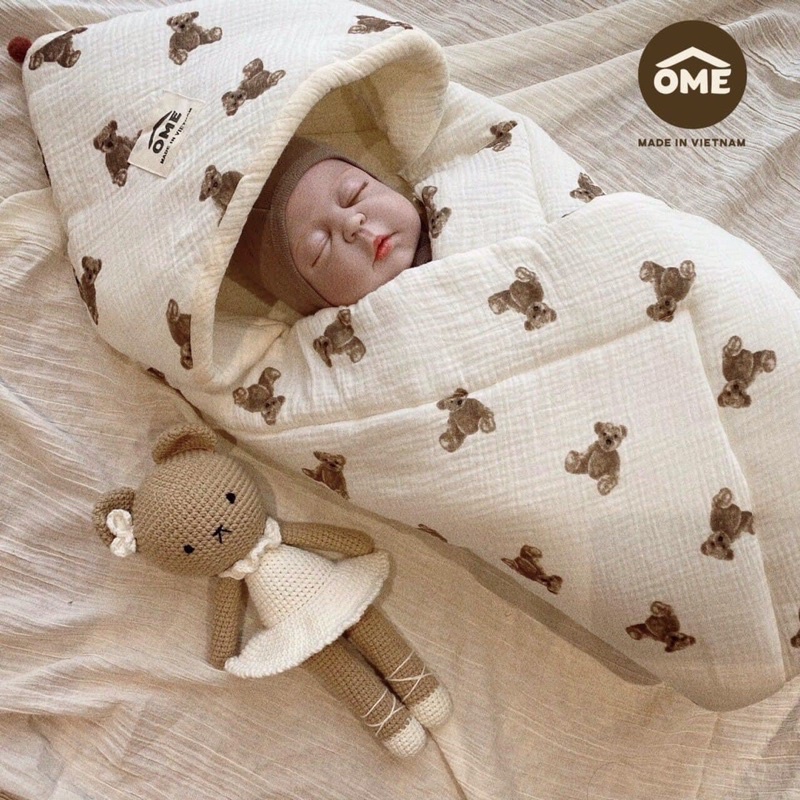 Chăn ủ bông OME giữ ấm cho bé