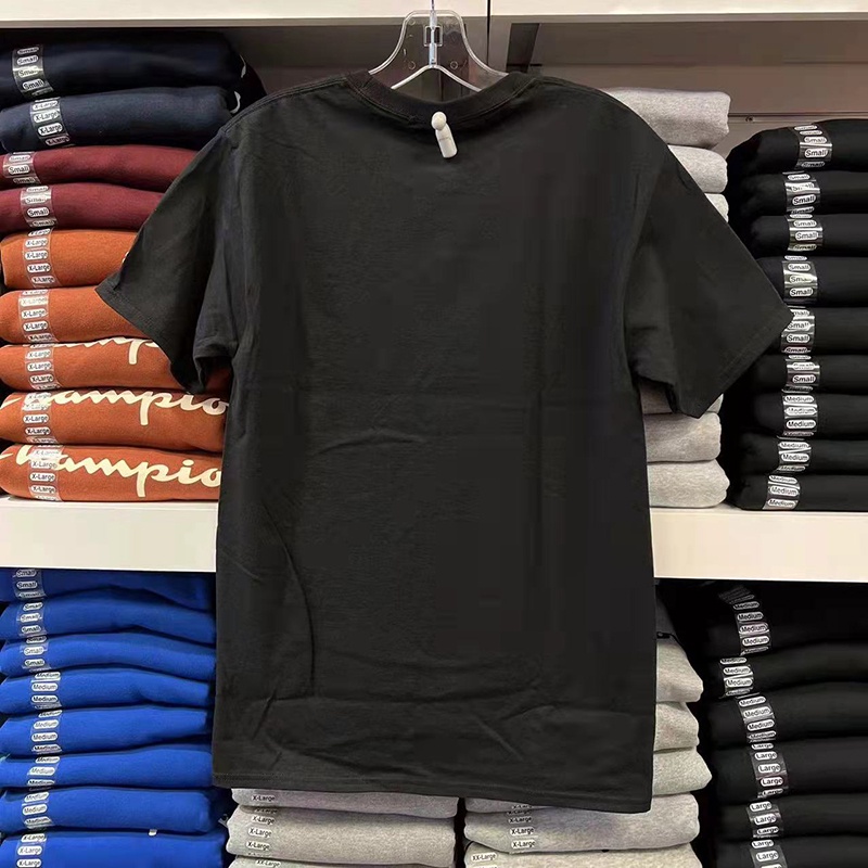 Áo Thun Cotton Tay Ngắn Cổ Tròn In Chữ Champion Đơn Giản Thoải Mái Phong Cách Mới Cho Nam