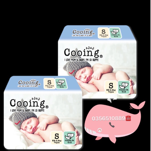Tã dán Cooing S70/M60/L50XL40