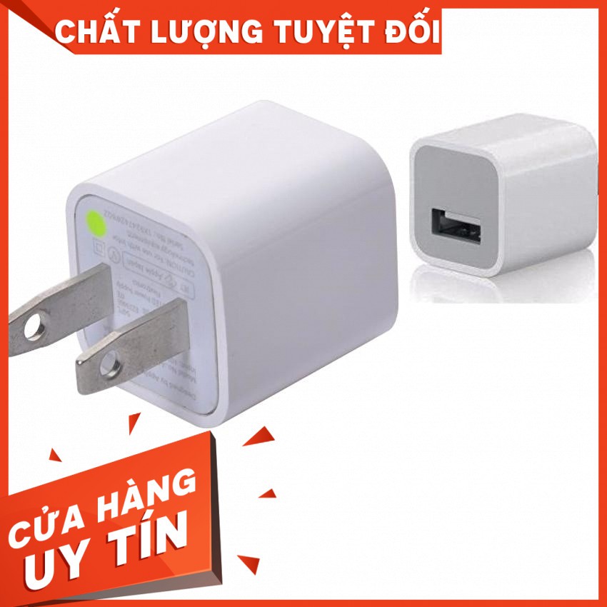 Củ sạc usb dành cho điện thoại androi,iphone-loại rẻ- trắng vuông