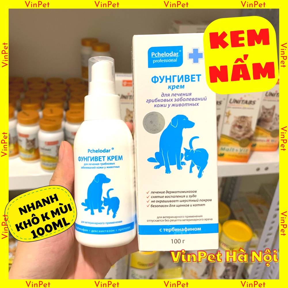 KEM NẤM DA PCHELODAR CHO CHÓ MÈO 100ML GIÁ CỰC RẺ