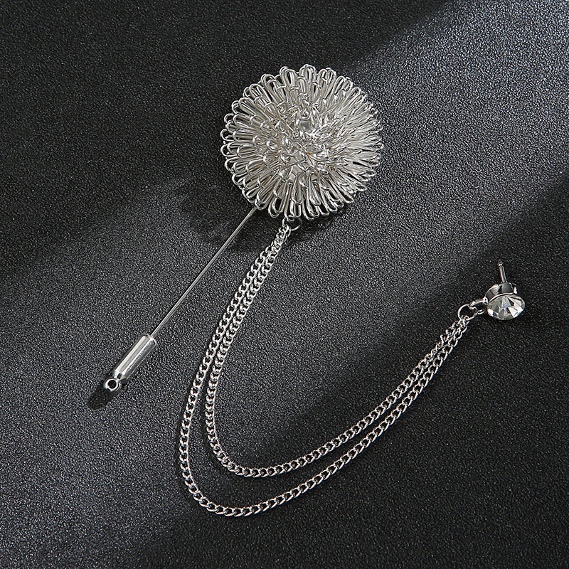 Ghim Cài Áo Hình Đàn Ghi Ta Phối Dây Xích Thời Trang Cho Nam