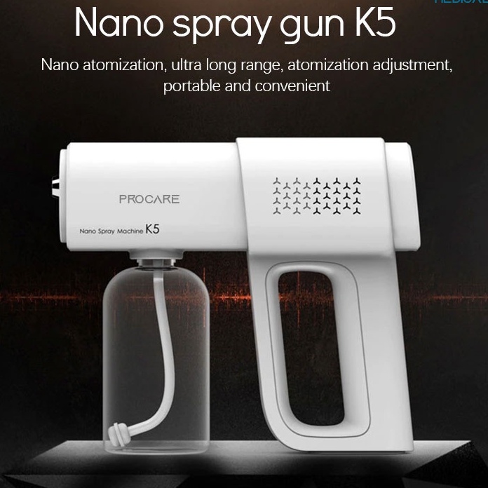 [ SẢN PHẨM HOT ] Máy Phun Xịt Khử Khuẩn K5 Pro Diệt Khuẩn Không Dây Chống Vi Khuẩn Virut Tích Hợp 6 đèn UV diệt 99%