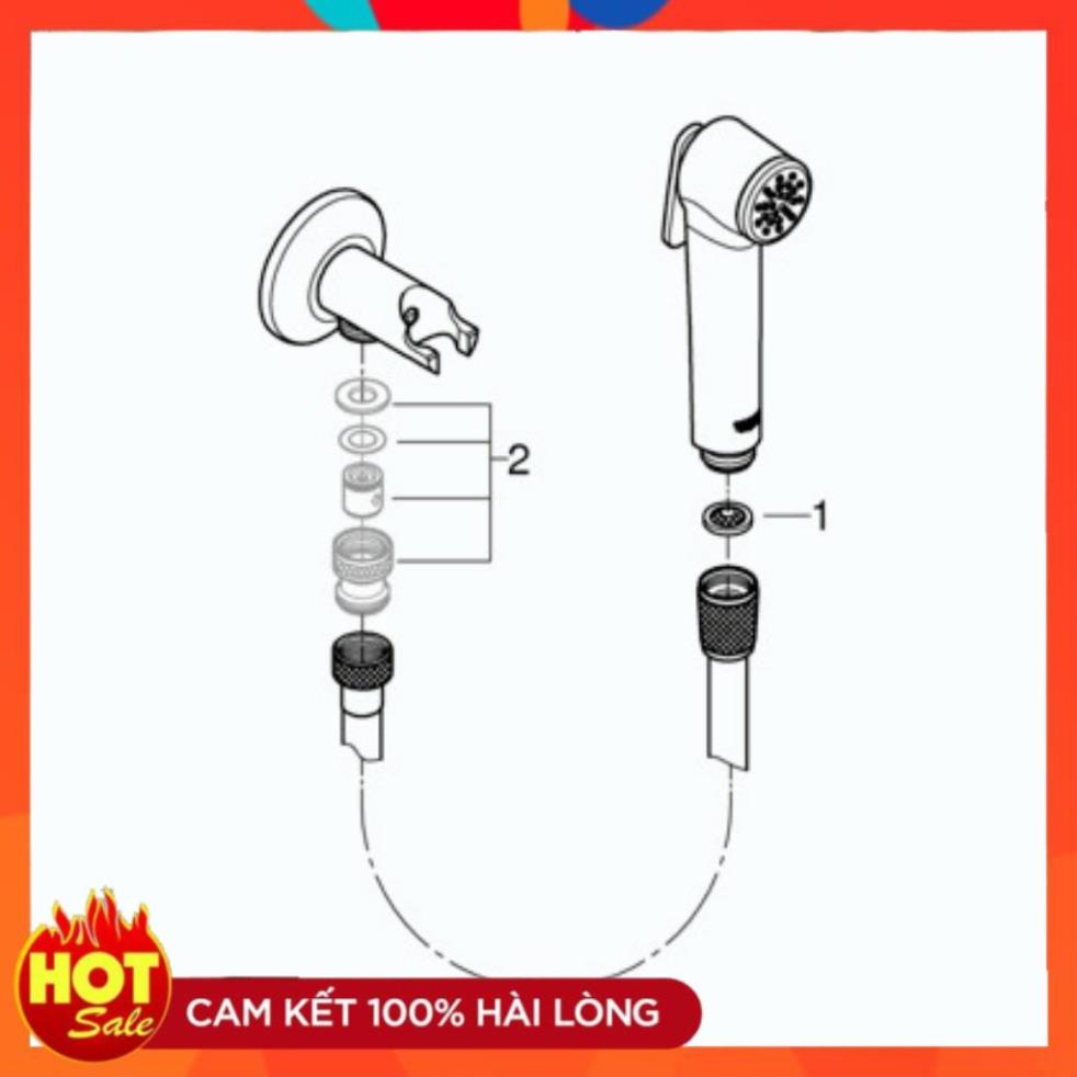 Vòi Xịt Vệ Sinh  GROHE TEMPESTA-F 27513001, Kèm Giá & Dây Sen nhập khẩu đức cao cấp