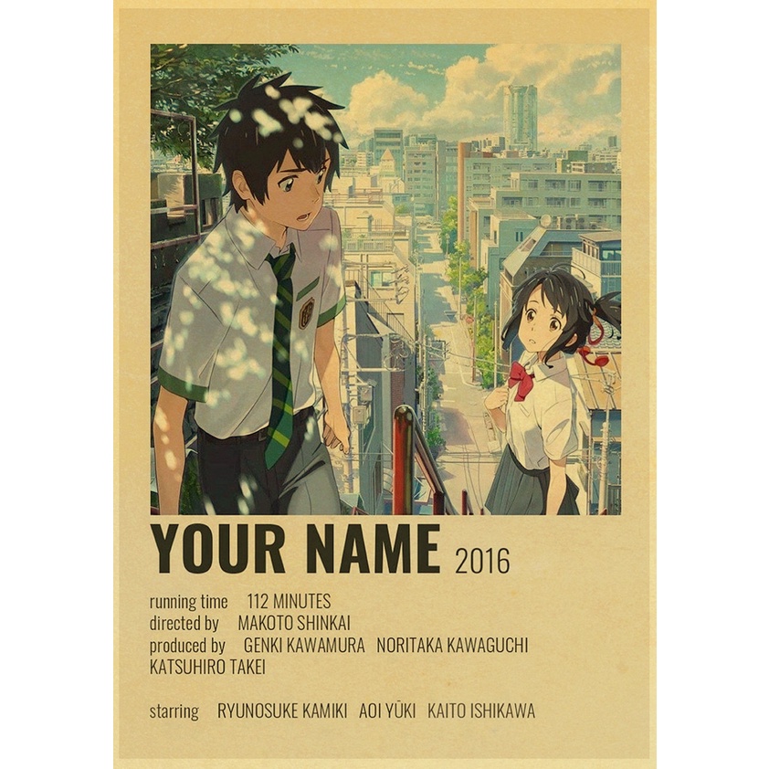 Sticker Áp Phích Phim Call Me By Your Name / Pulp Fiction Nghệ Thuật DIY Dán Tường Trang Trí Quán Cà Phê / Bar / Quà Tặng
