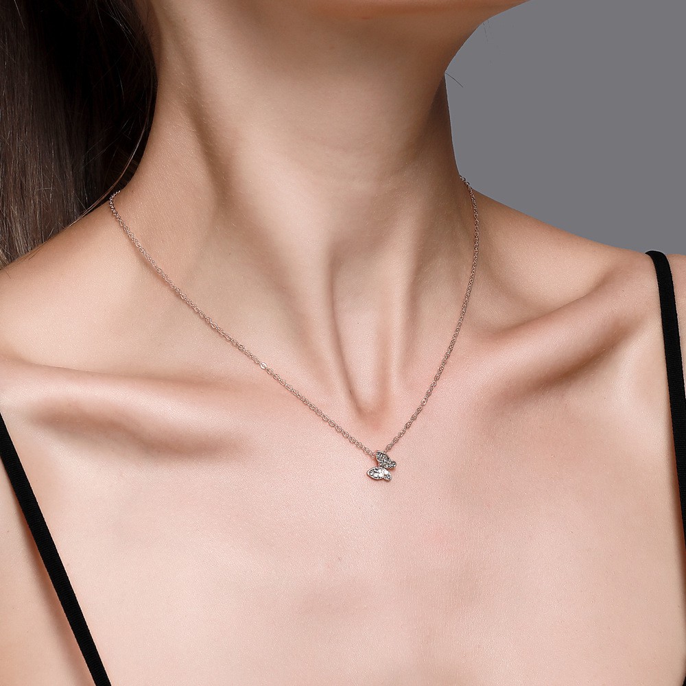 Dây chuyền có mặt hình bươm bướm phong cách Hàn Quốc xinh xắn