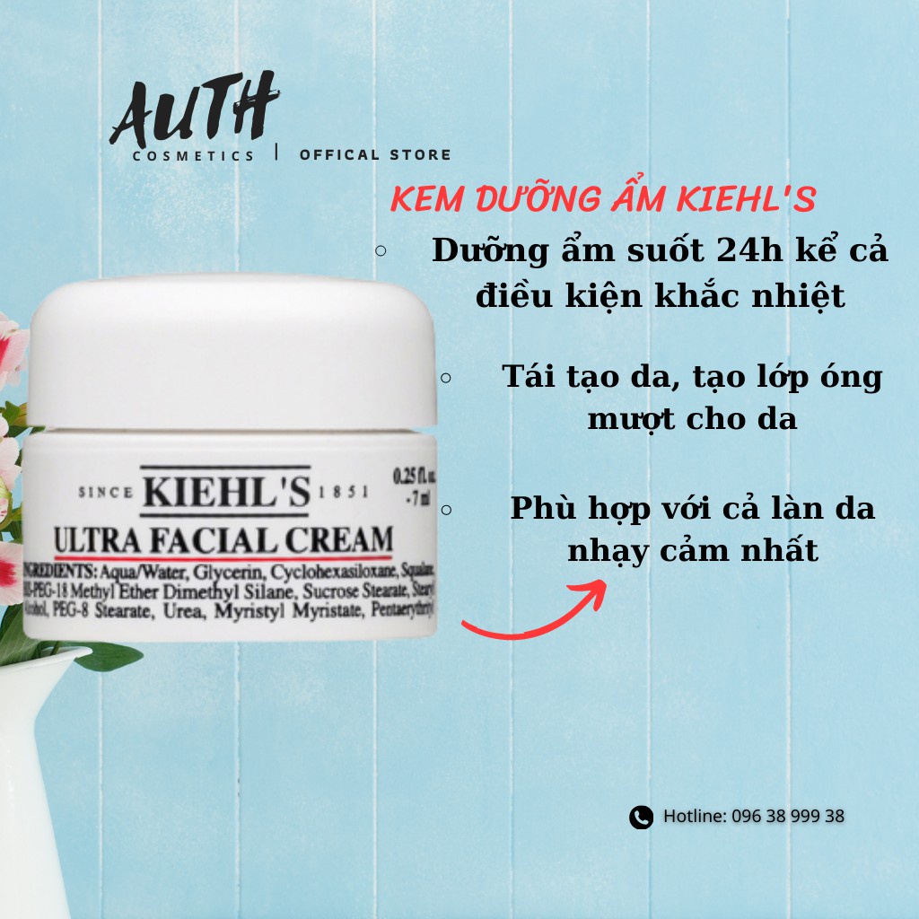 Bộ dưỡng da KIEHLS ULTRA FACICAL MINI Bộ chăm sóc da mặt không cồn dịu nhẹ phù hợp cả da nhạy cảm