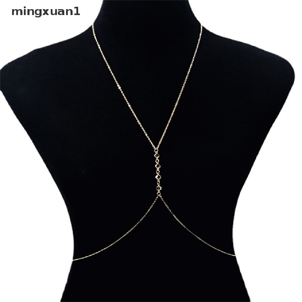 Dây đeo cơ thể đính đá rhinestone / sequin đơn giản thời trang bãi biển