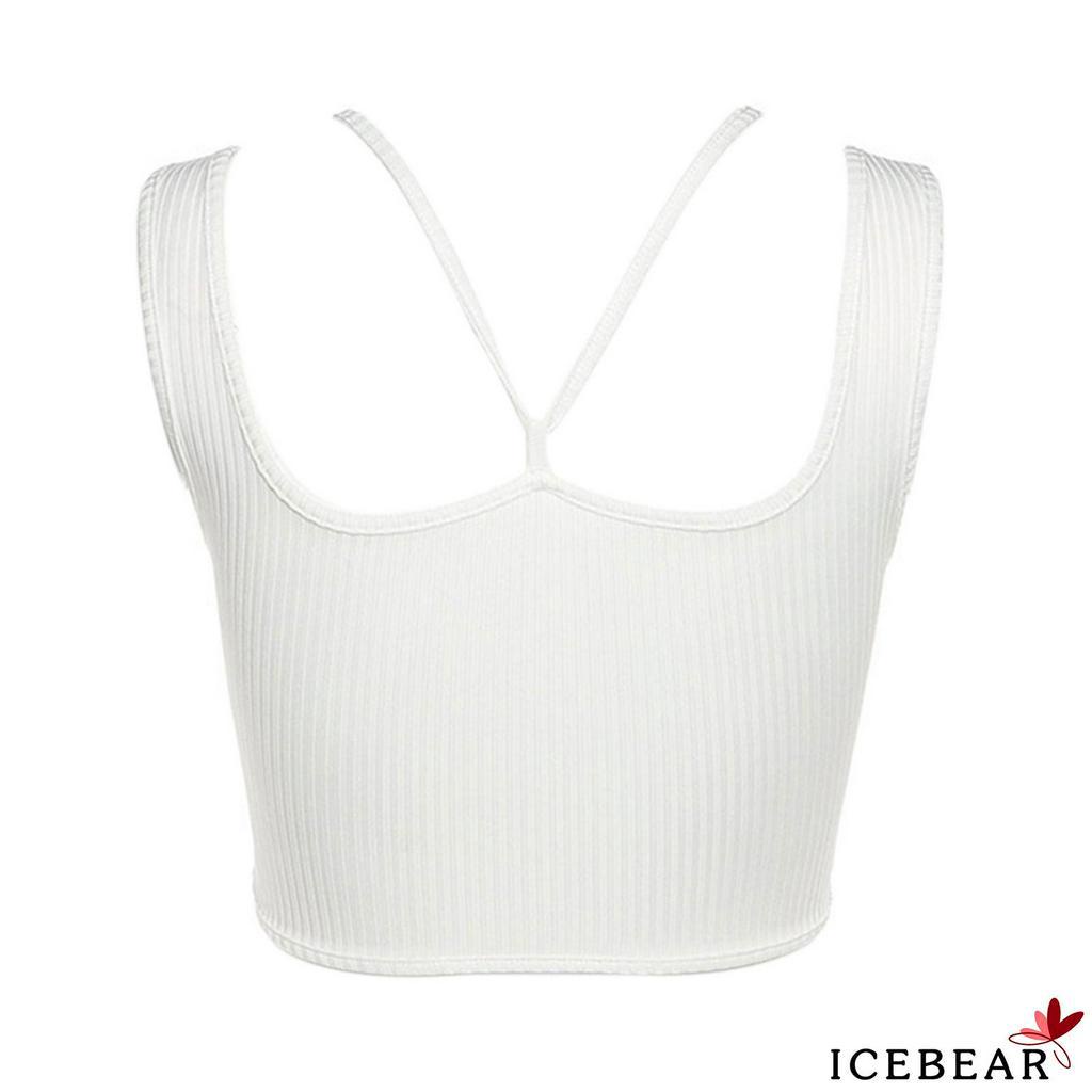 Áo Croptop Sát Nách Cổ Chữ V Khoét Sâu Gợi Cảm Cho Nữ