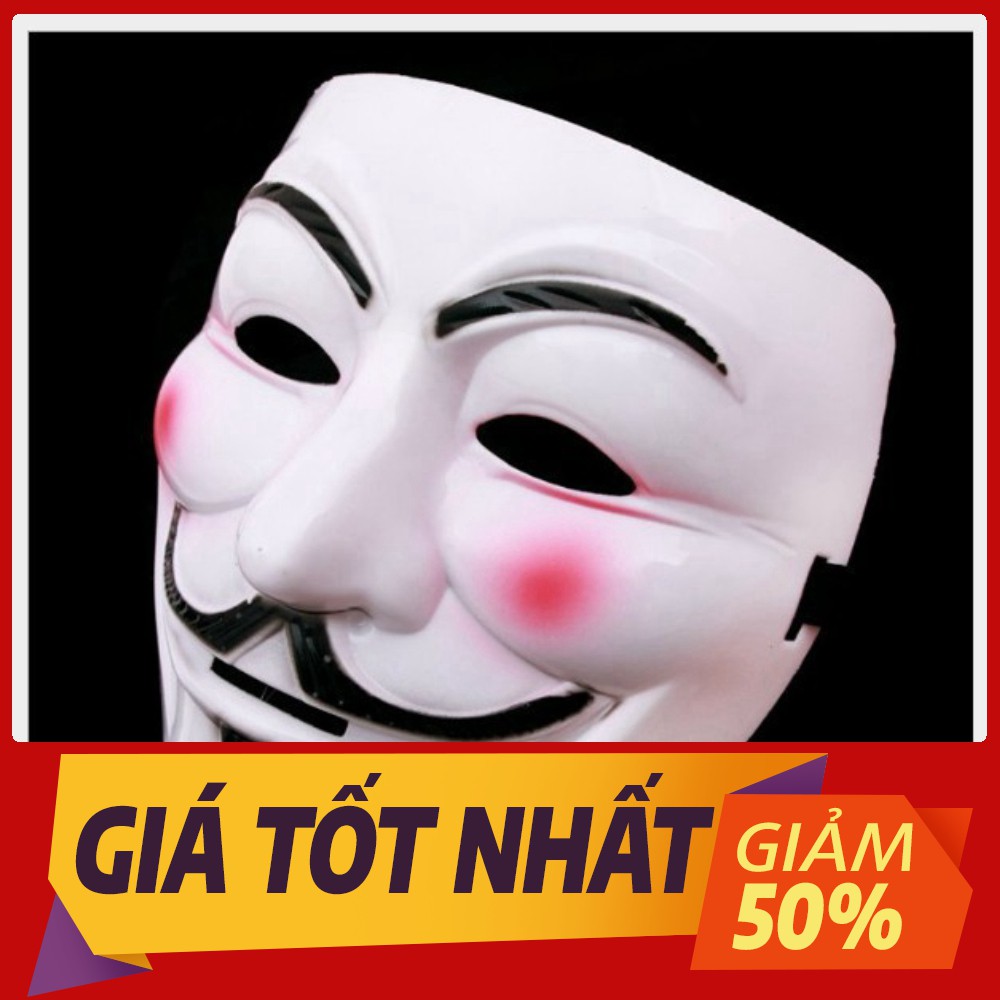HÀNG HOT Đồ chơi Mặt Nạ Hóa Trang #Hacker anonymous Màu Trắng lễ hội halowen halloween