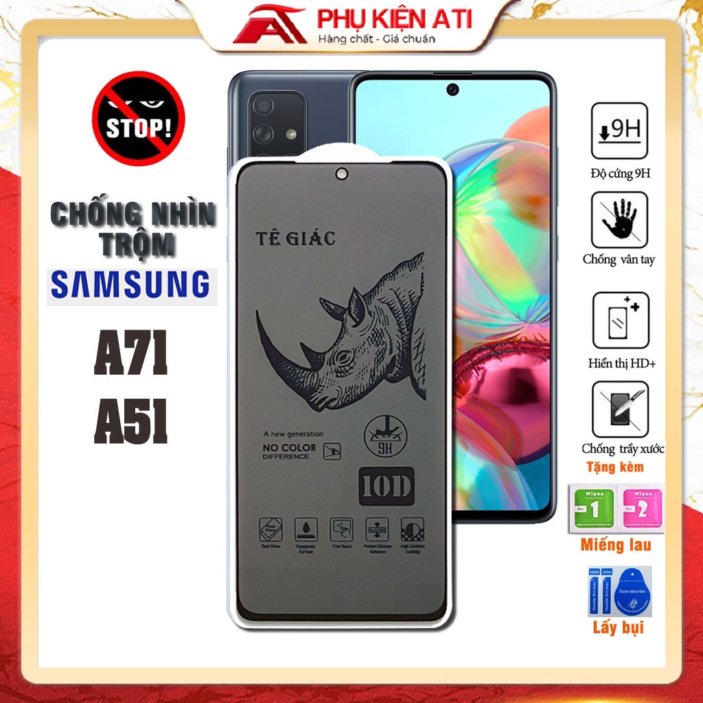 Kính cường lực Samsung A71 / A51 Chống nhìn trộm-Bảo vệ sự riêng tư-Dày dặn,cứng cáp,chống trầy - Phụ kiện ATI