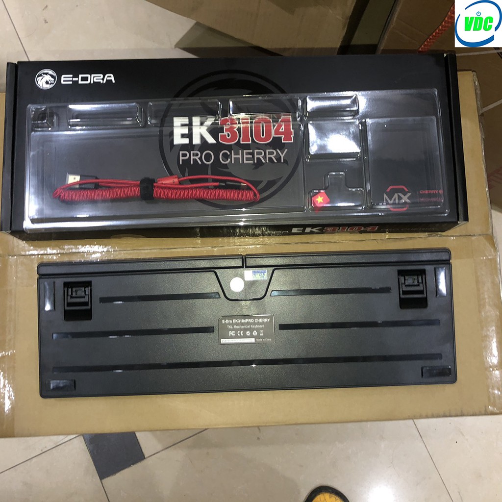 Bàn phím cơ E-DRA EK3104 PRO CHERRY SKY DOLCH - Siêu phẩm năm 2020 - Keycap: PBT Sky Dolch - Bảo hành 2 năm chính hãng