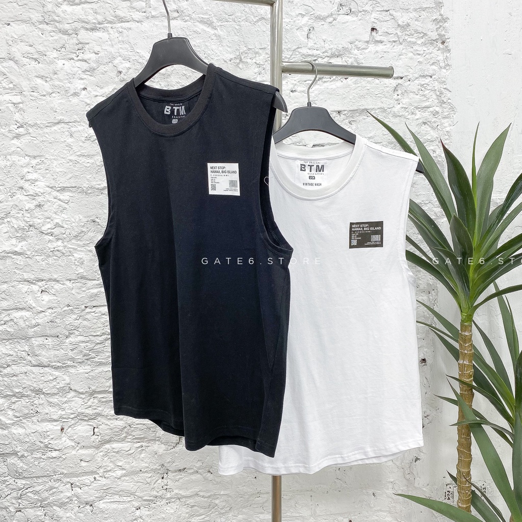 Áo Phông Nam tanktop GATE6, áo thun cổ tròn cotton 3 lỗ trơn form regular fit kiểu Hàn - #G0039