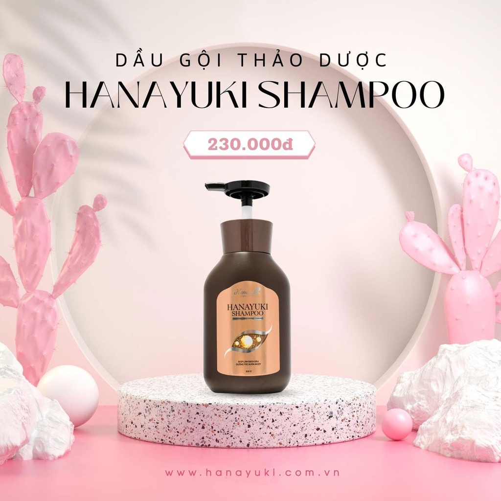 Dầu gội thảo dược , Dầu gội đầu Hanayuki Shampoo chai 300ml