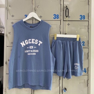 Bộ short tanktop đùi - bộ đồ đùi có áo trong hot trend 2021