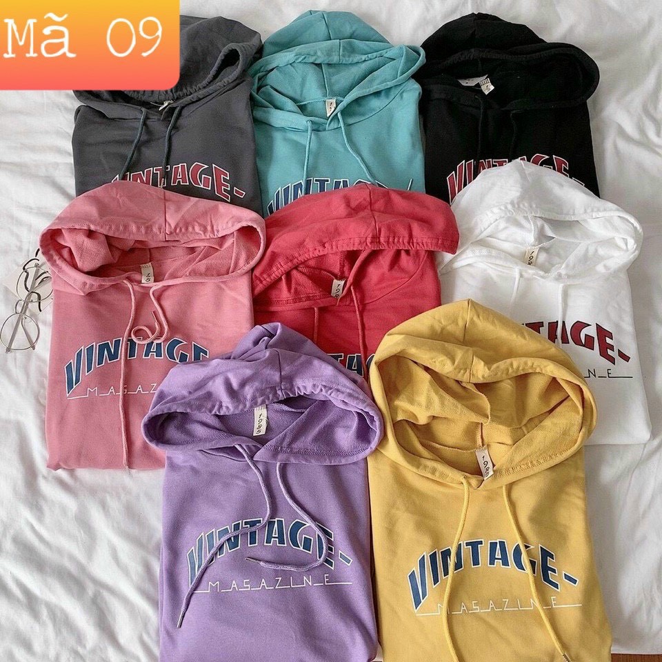 Áo Hoodie Nữ Fom Rộng _ Unisex Kèm Mũ Thời Trang