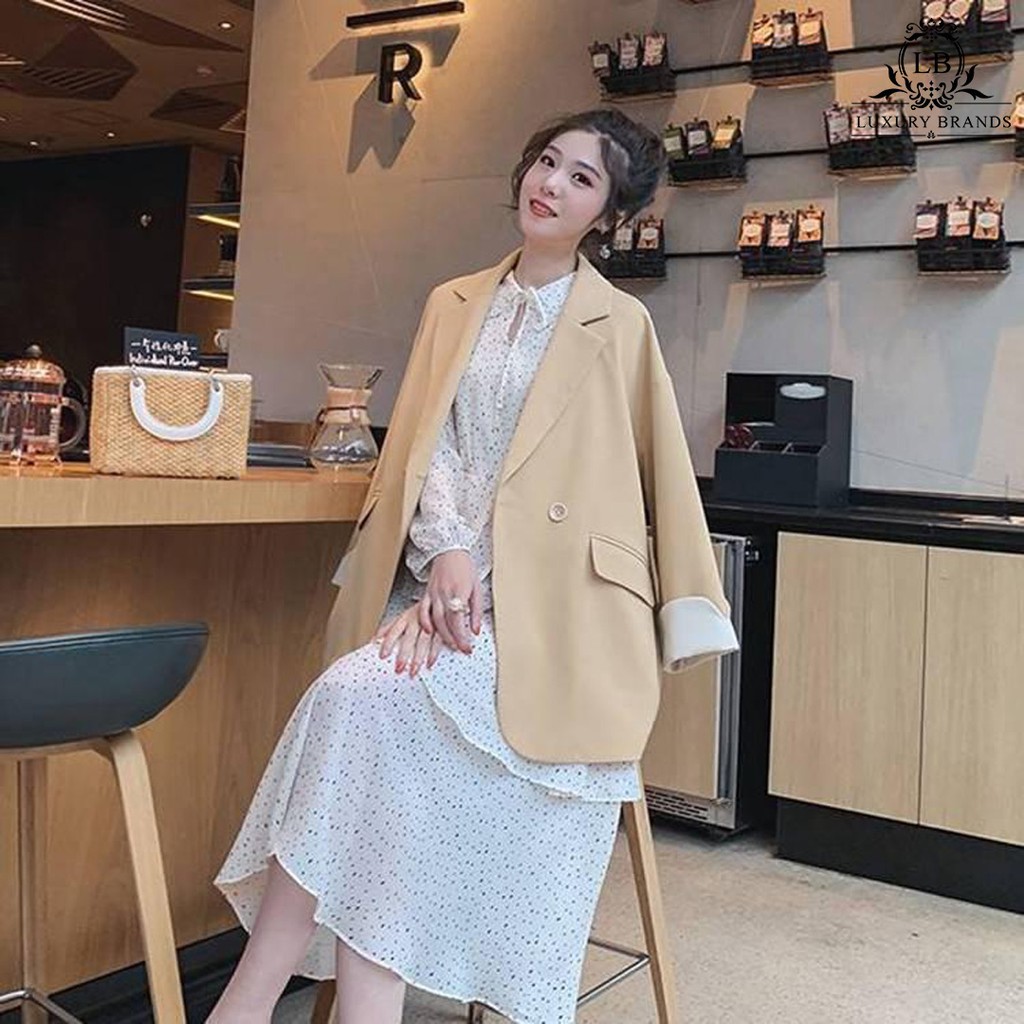 [CÓ SẴN] Áo khoác nữ dáng vest blazer chất đẹp dày dặn dáng basic một cúc trơn | BigBuy360 - bigbuy360.vn