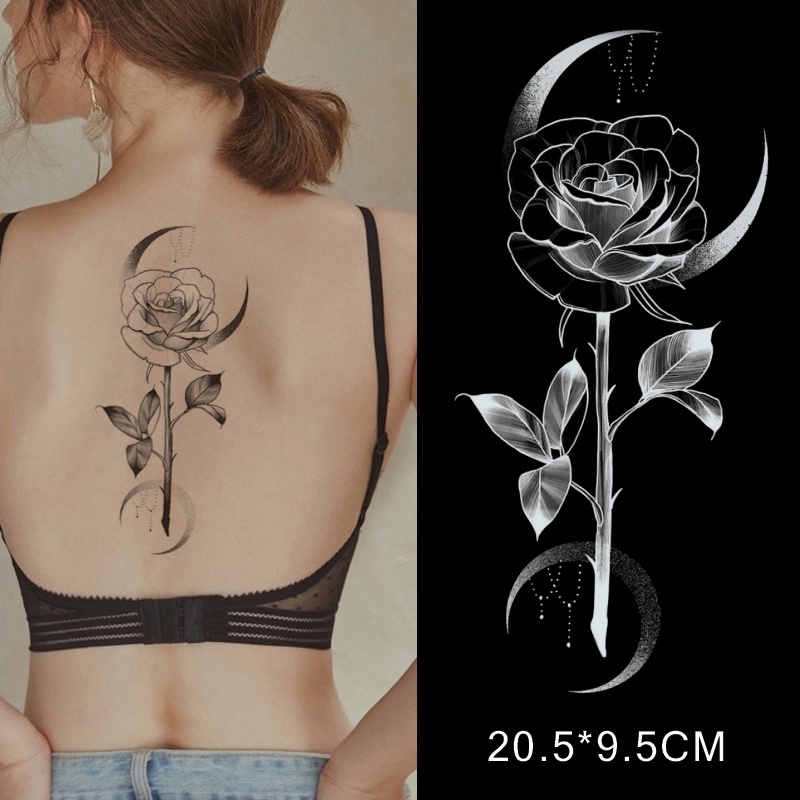 Hình Xăm Dán Tạm Thời Hình Hoa Hồng Chống Thấm Nước