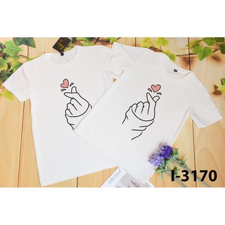 I3170 Áo Đôi Tình Nhân In Bắn tim