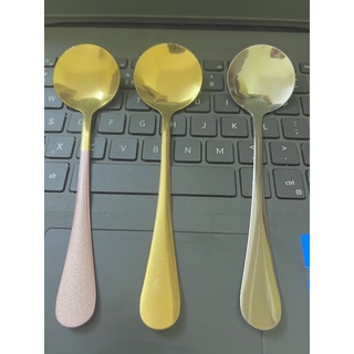  Thìa Inox Cán Dài, Thìa ăn Cơm inox nhiều màu