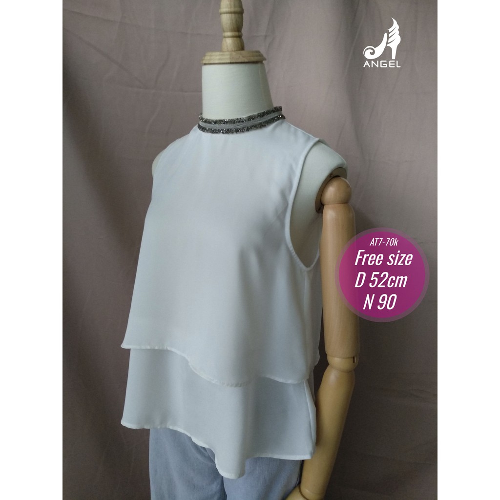 AT7 - áo lụa Z.A.R.A basic 70k (Hình thật shop tự chụp)