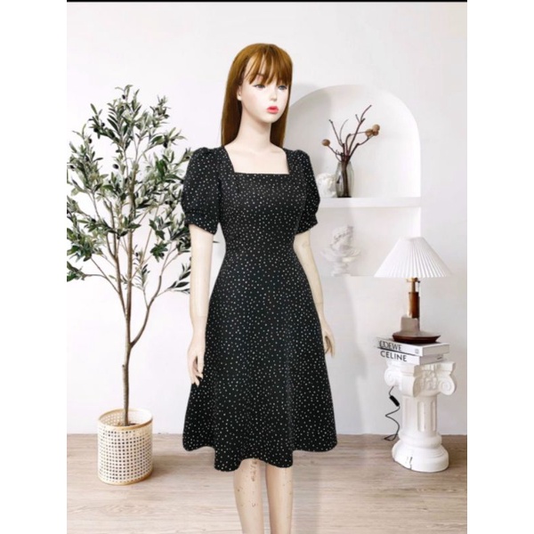 Đầm chấm bi maxi cao cấp đủ size