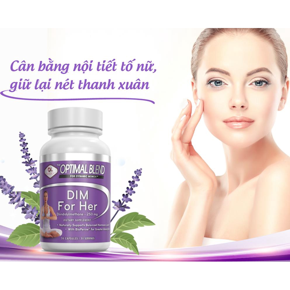 Viên Uống Dim For Her Olympian Labs Giúp Sản Sinh Estrogen Tốt Cho Nữ Giới Hộp 30 Viên - NT095