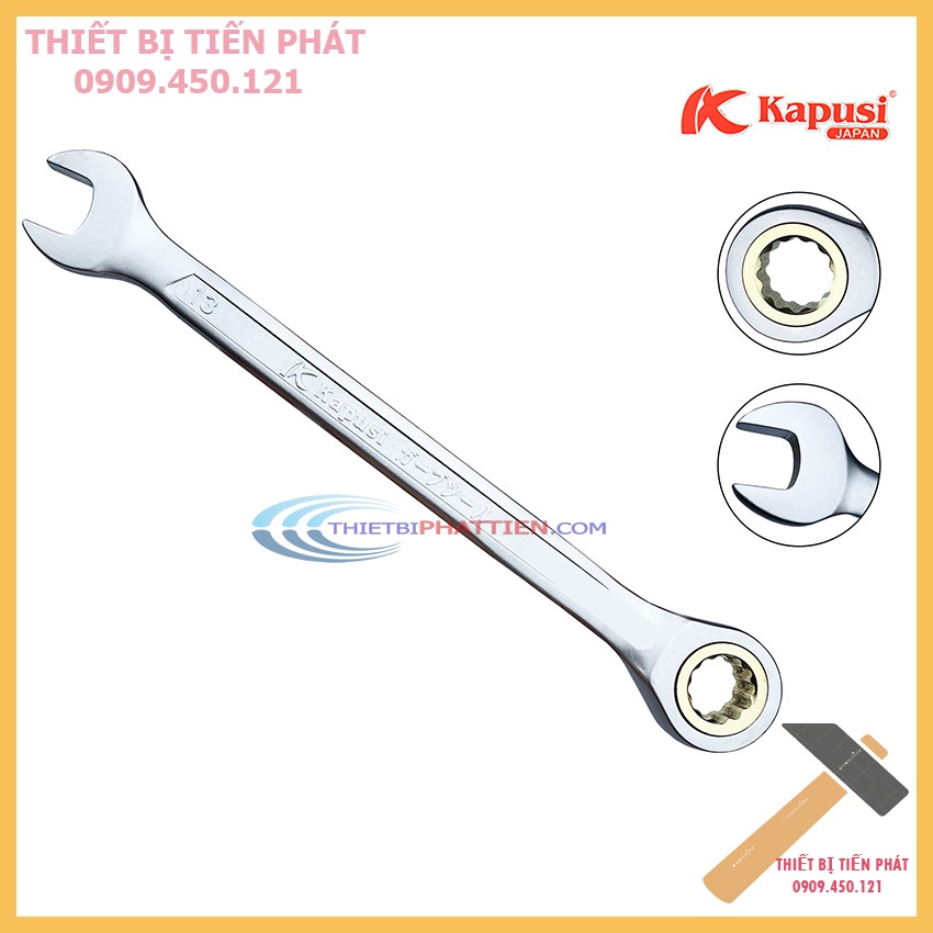 Bộ cờ lê vòng miệng tự động 7 cây kapusi 8mm-19mm thép crv ( Hàng chính hãng )