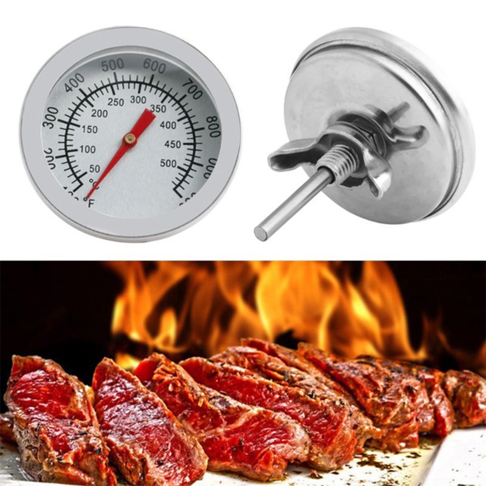 Đồng hồ đo nhiệt độ nướng BBQ phạm vi 50-500 ºC bằng inox tiện dụng