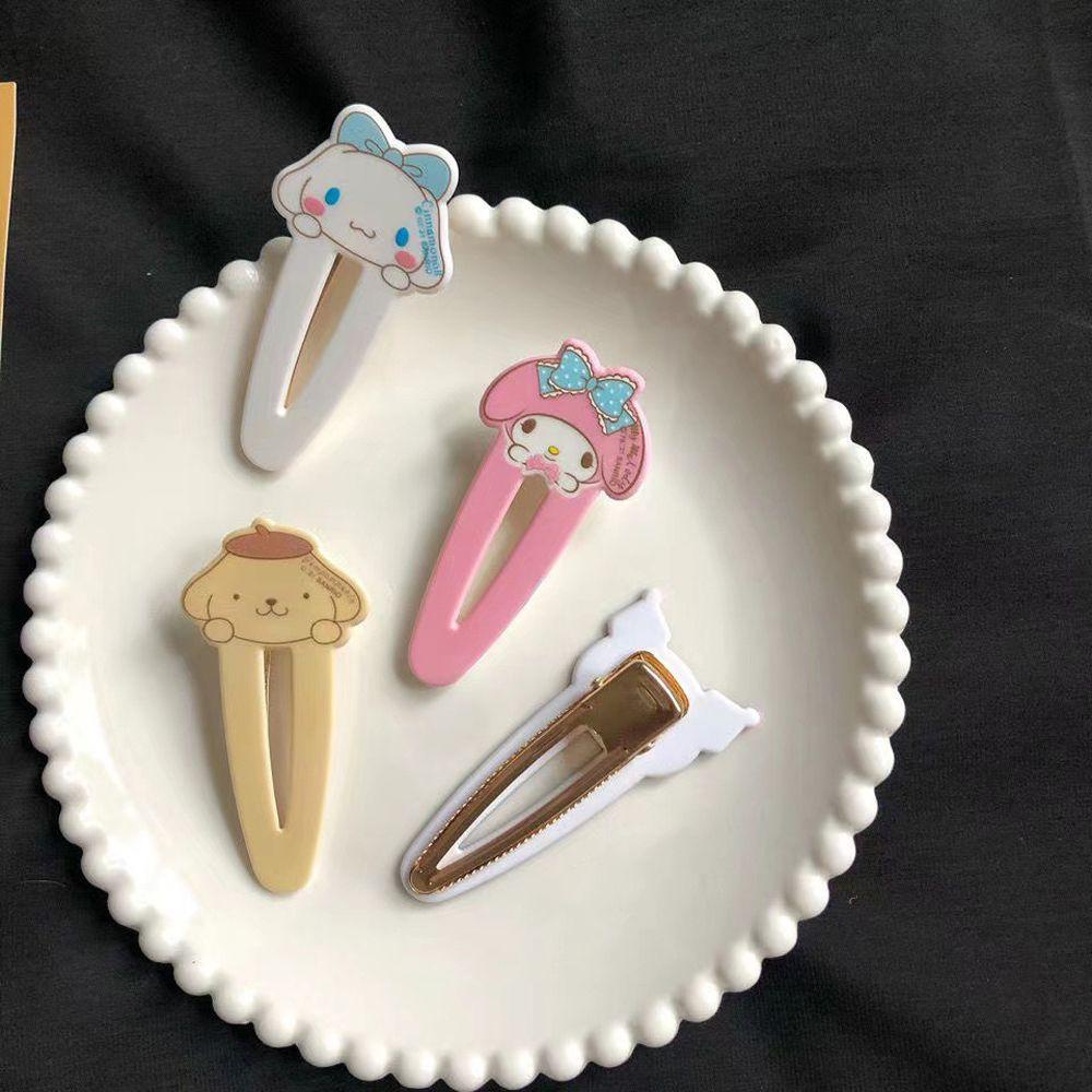 Kẹp Tóc Họa Tiết Thỏ Melody / Cún Cinnamoroll / Melody Kiểu Hình Học Dễ Thương Cho Bạn Gái