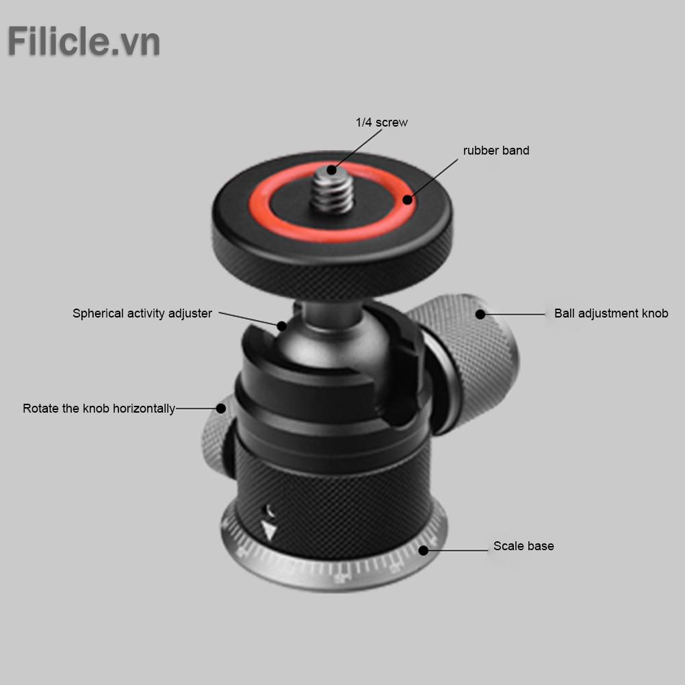 Giá đỡ đầu tròn bằng nhôm xoay 360 độ cho máy ảnh DSLR | BigBuy360 - bigbuy360.vn