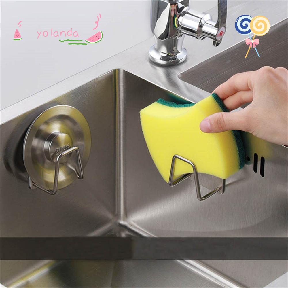 Giá Đỡ Bọt Biển Rửa Chén Tự Dính Có Móc Treo Tiện Dụng