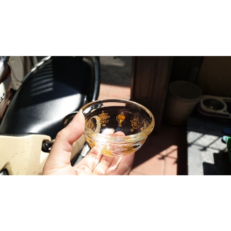 Chén cúng dường nước, cốc nước pha lê 8 cát tường, bát bảo