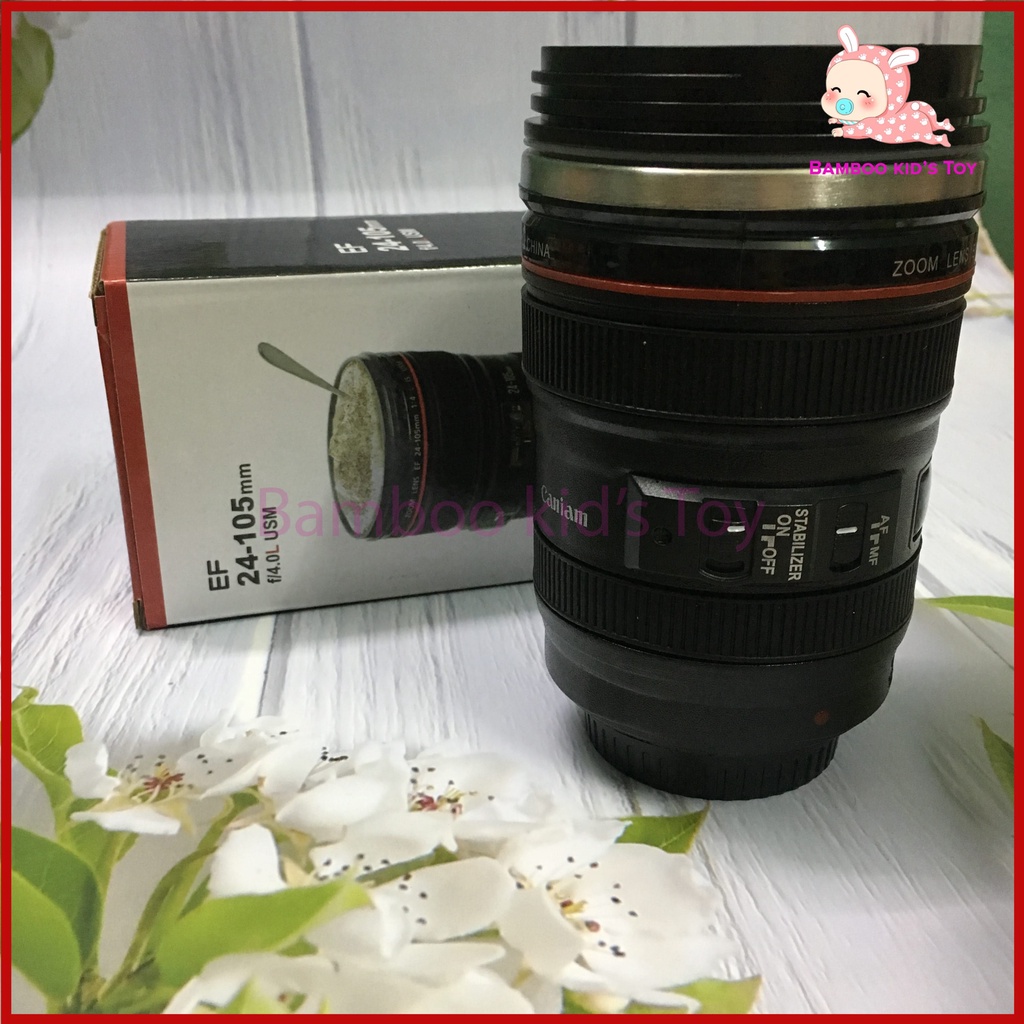 Ly Giữ Nhiệt CaFe - Cốc Giữ Nhiệt CaFe Hình Ống Kính Lens Máy Ảnh