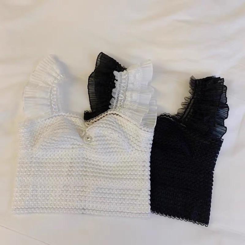 áo 2s 2 dây băng quấn kiểu dây bản to vai xếp ly khuy cúc ngọc - khoá lưng hot hit (1152#)