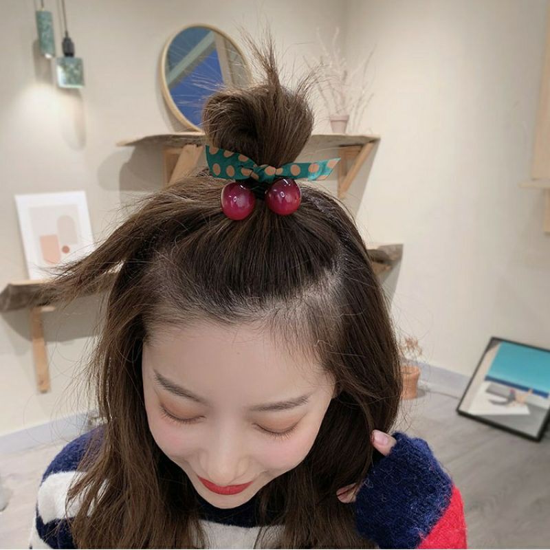 [HÀNG LOẠI 1] Buộc tóc trái Cherry hot trend tiktok siêu xinh xắn phù hợp mọi lứa tuổi